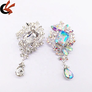 Women wedding vintage ladies designer customize crystal silver brooch rhinestone lapel pin