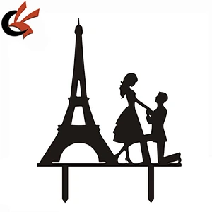 hot sale Mr&Mrs Cake Topper Acrylic Silhouette Wedding Cake Topper
