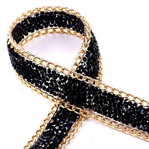 2021 popular colors heat transfer rhinestone trim for bag dress shoes decoration