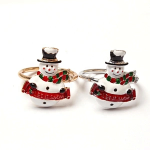 Frozen Christmas White Snowman Napkin Rings For Holiday Table Decor Xmas Gift Winter Wedding Favors Accessories