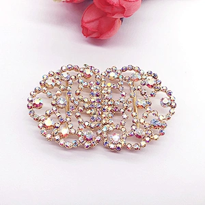 high quality Spandex chair band sash rhinestone buckle for wedding decoration
