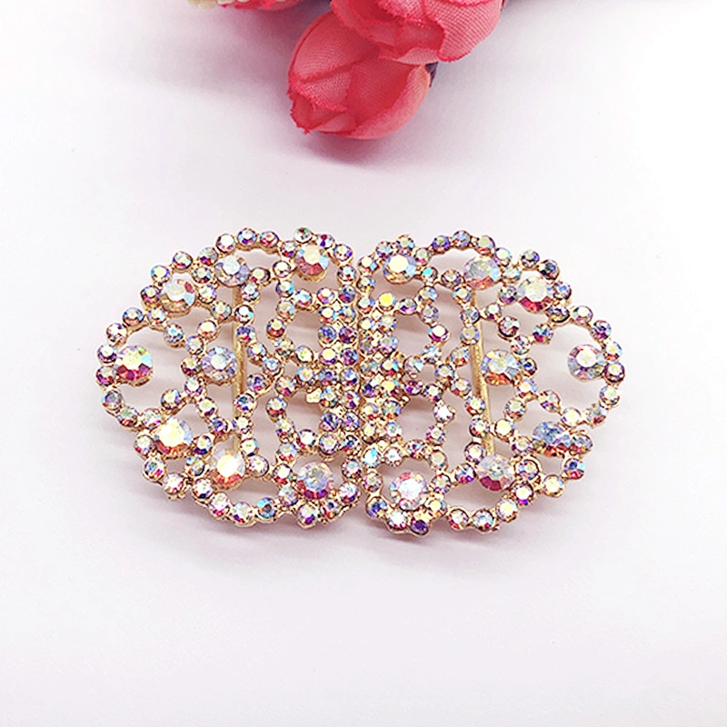 high quality Spandex chair band sash rhinestone buckle for wedding decoration