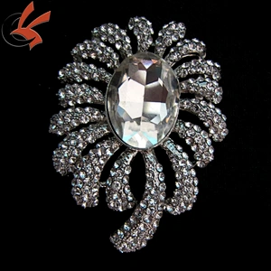 large wedding chair decoration crystal rhinestone brooch pin