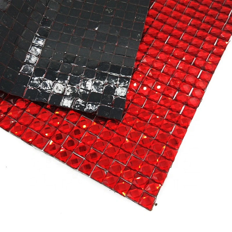cheap costume red square glass jewelry heat transfer rhinestone sheet