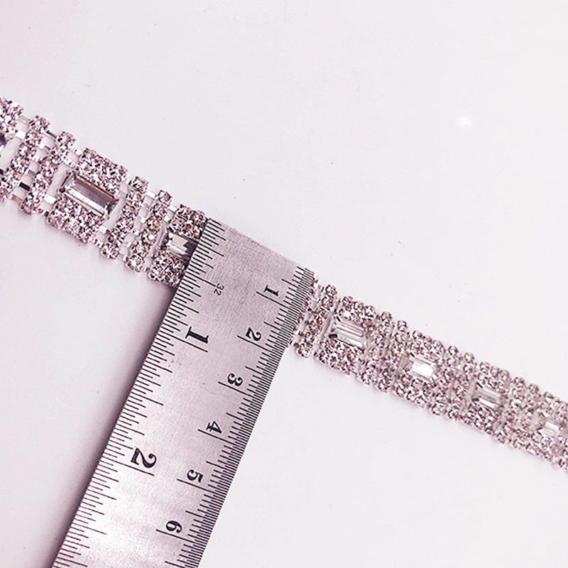 Fashion Wedding dress sparkle clear crystal glass rhinestone trimming rolls