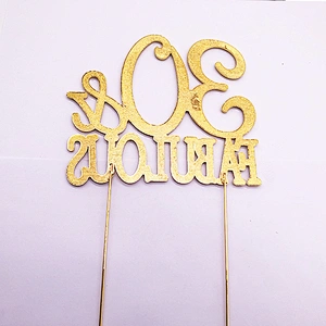 2021 New arrival diamond fabulous anniversary cake topper