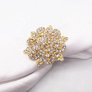 Make Wedding Party Crystal Rhinestones Bridal Jewellery Napkin Ring For Table Decoration