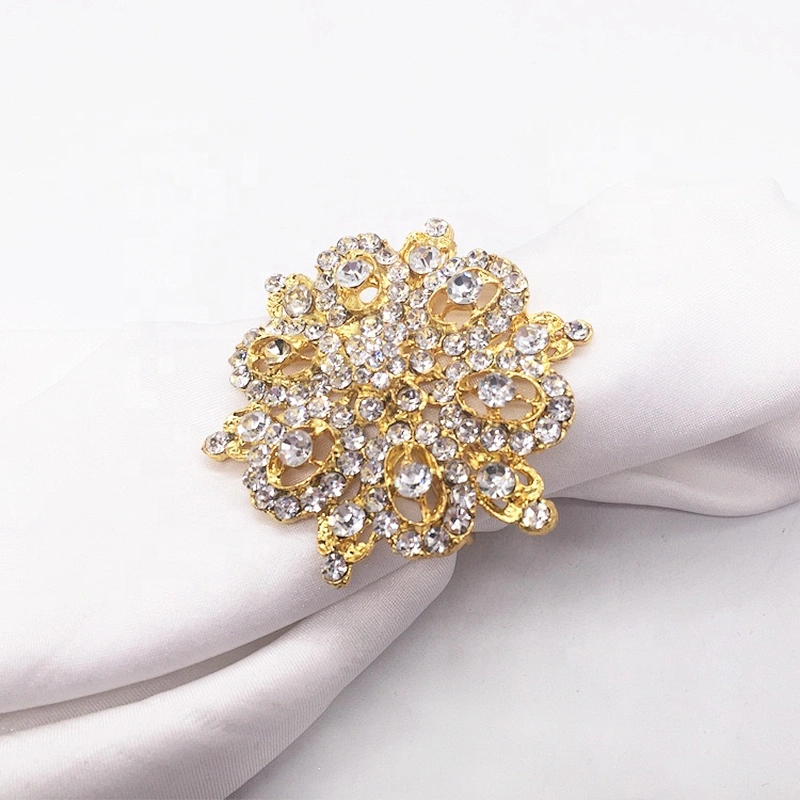 Make Wedding Party Crystal Rhinestones Bridal Jewellery Napkin Ring For Table Decoration