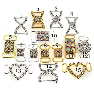wholesale small middle rhinestone buckles crystal rhinestone connector