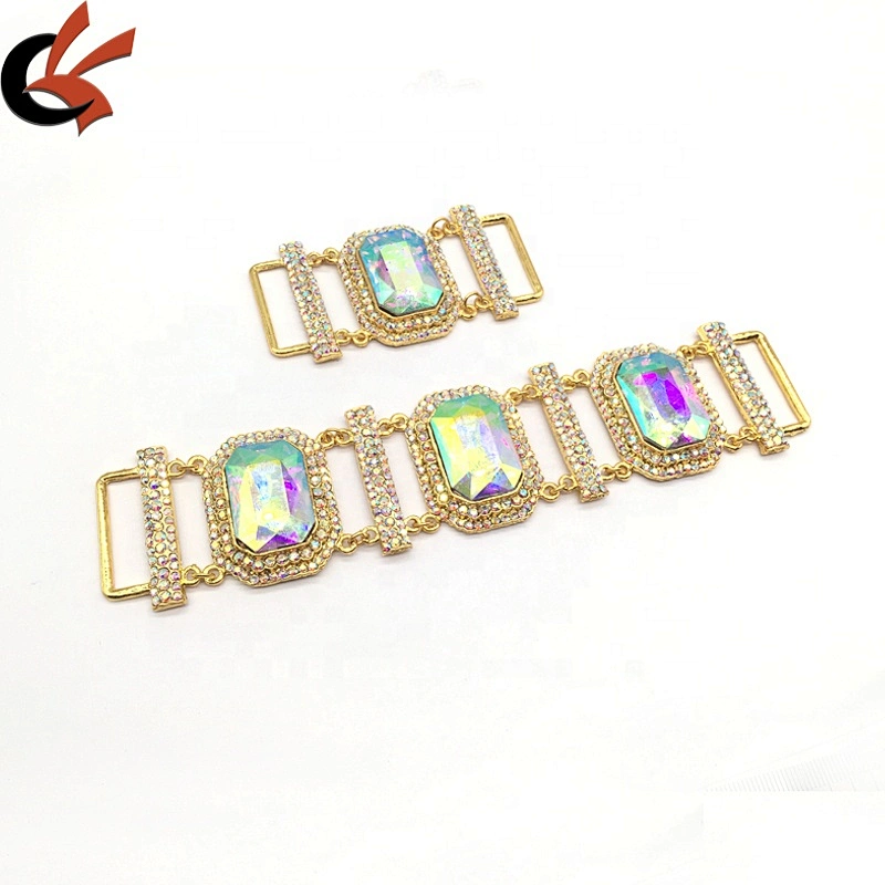 (20 sets/lot)2020 Hot Sale Fashion One Set Style Swimsuit Accessory Metal Glass Crystal AB Jewelry Bikini Connectors