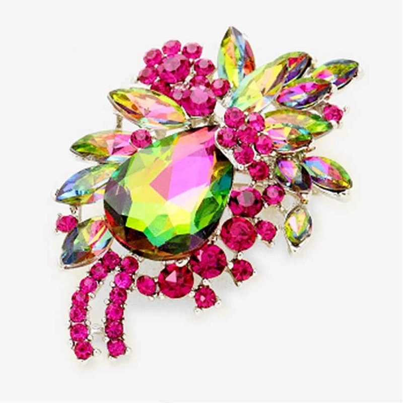 2021 High Quality New style zinc alloy jewelry crystal rhinestone  brooch for women