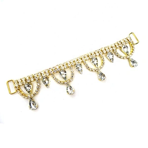 wholesale beatiful water drop rhinestone connector