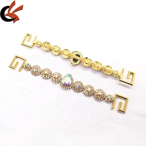 2020 Summer european luxury competition bikini connectors crystal ab rhinestone connectors for swimsuit