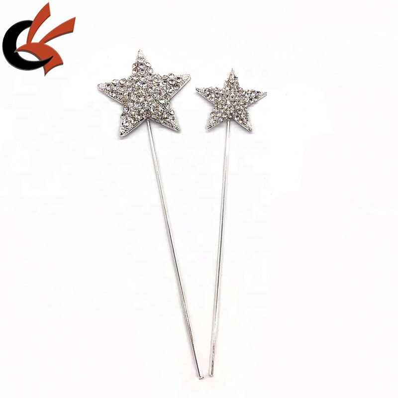 Shining star shape crystal cake topper for wedding cake
