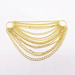 2020 latest listed luxury swimsuit body chain wild gold metal bikini connector wholesale