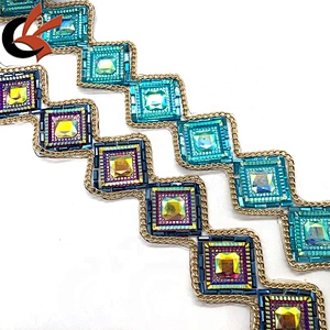 Wholesale unique design sparking hot fix tape apparel trimming