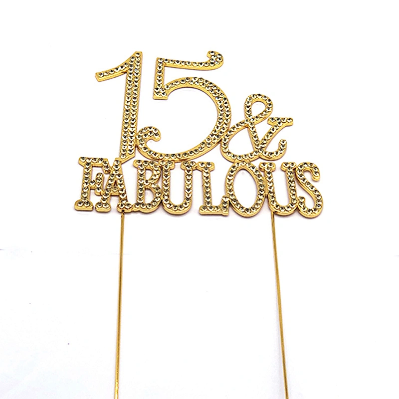 top ranking supplier rhinestone cake topper for them party cake accessories