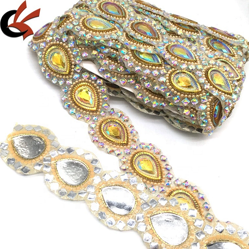 Shoes and Garment Decoration Rhinestone Banding Hot Fix Rhinestone Trim for Women Dress and Handbags