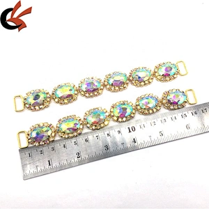 New Style Decorative Swimwear Bikini Accessories Rhinestone Trim Jewelry AB Glass Crystal Bikini Connector