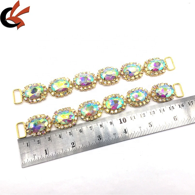 New Style Decorative Swimwear Bikini Accessories Rhinestone Trim Jewelry AB Glass Crystal Bikini Connector