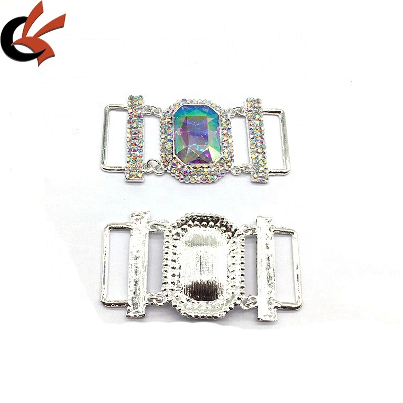 High quality bikinis stores hot selling design wholesale crystal ab rhinestone connector for bikinis