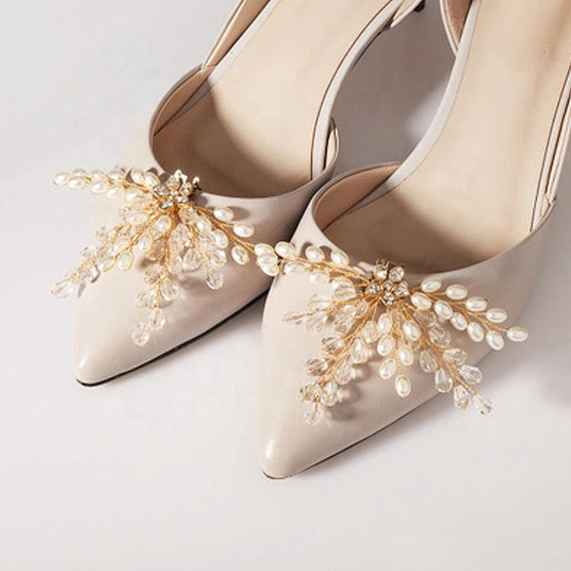 2020 fashion wedding shoe accessories handmade crystal bead rhinestone shoe clip accessories
