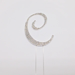 Creative 12cm monogram letter wedding cake topper birthday initial cake topper for engagement