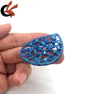 Carnival dress decoration hollow blue AB resin loose rhinestones