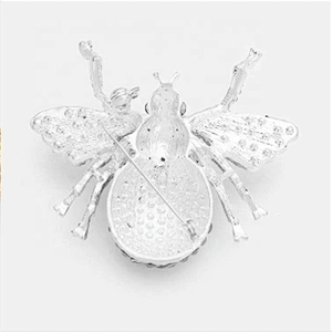 2020 New Design wholesale Best Selling Charm Decoration Luxury Rhinestone pave bug pin