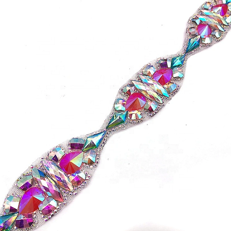 garment decorative rhinestone trim hot melt resin rhinestone adhesive strip
