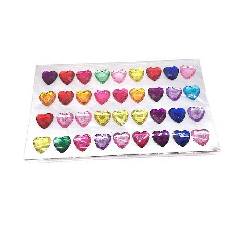 2020 Factory Custom Heart Crystal Diamond Acrylic Rhinestone Self Adhesive Scrapbooking Stickers
