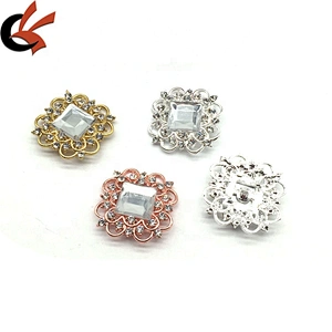 2021 Factory bulk cheap price wholesale rose gold beaded buttons sew on shirt rhinestone crystal buttons