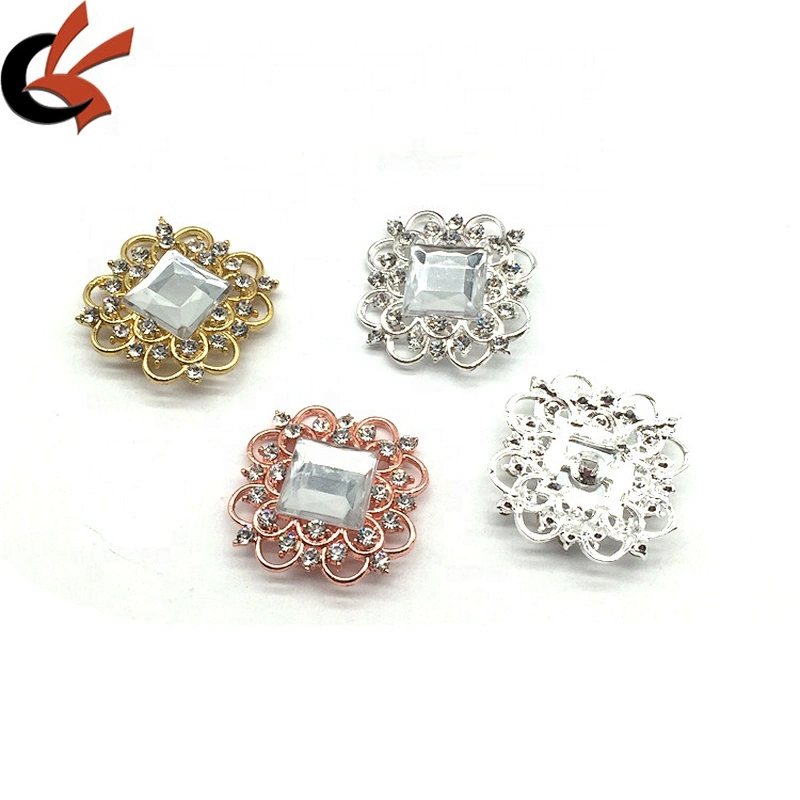 2021 Factory bulk cheap price wholesale rose gold beaded buttons sew on shirt rhinestone crystal buttons
