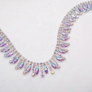 Hot sale jewelry brass chain rhinestone cup chain