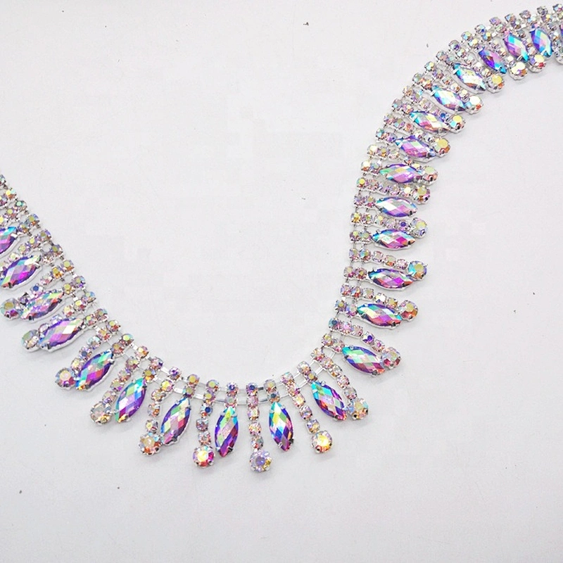 Hot sale jewelry brass chain rhinestone cup chain