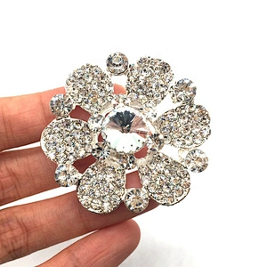 Rhinestones Lady Flower Brooch Pins for DIY Wedding Bouquets Kit