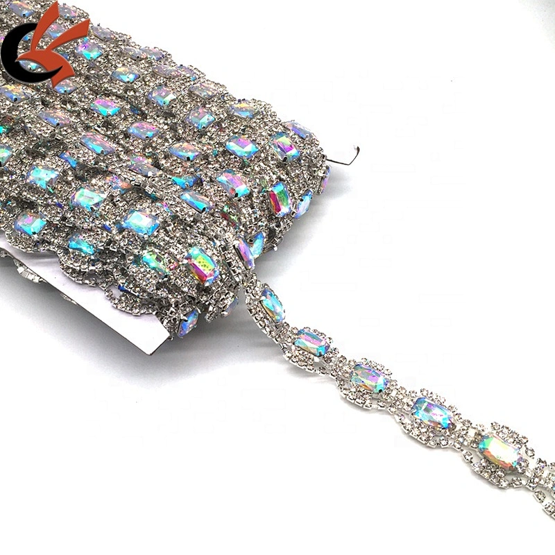 Clear Wedding Dress Making Silver AB Rhinestone Trimmings For Dresses Clothes Shoes Pants