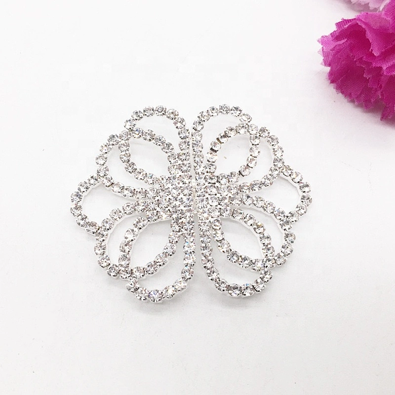 Crystal clear rhinestone metal slider belts pair buckle for wedding decors