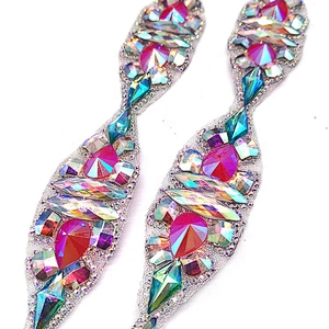 garment decorative rhinestone trim hot melt resin rhinestone adhesive strip