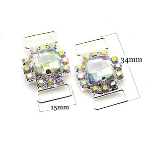 wholesale small middle rhinestone buckles crystal rhinestone connector