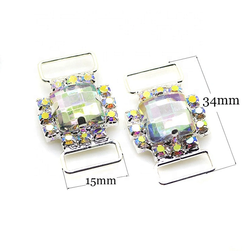 wholesale small middle rhinestone buckles crystal rhinestone connector