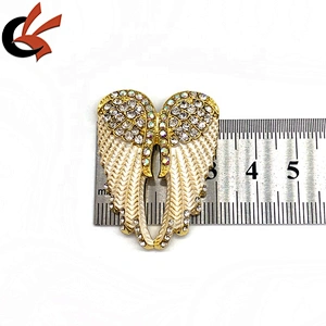 Girly White angel wings rhinestone crystal brooches