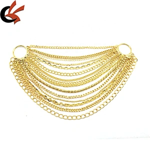 Newest street style cowboy bikini decorative gold link chain metal setting swimwear chain bikini connector