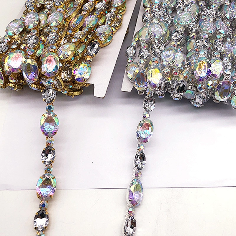 Bulk wholesale Newest gold crystal trimming for apparel