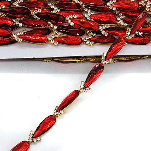 Fashion Costume Jewelry Chain Crystal Resin rhinestone Trimming