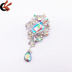 Women wedding vintage ladies designer customize crystal silver brooch rhinestone lapel pin