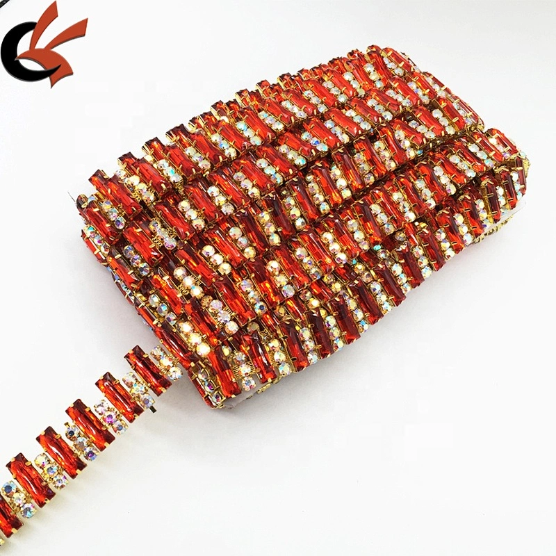 10 yards acrylic rhinestone beads garnished along mesh trim create rhinestone trimming chain