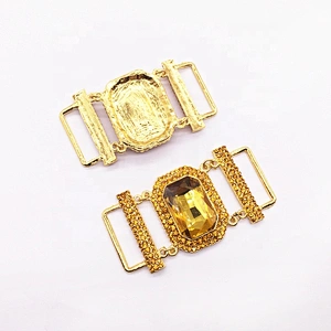 10 Sets/20 Pieces Golden Jewelry Plating Various Colors Crystal Bikini Connector For Sale