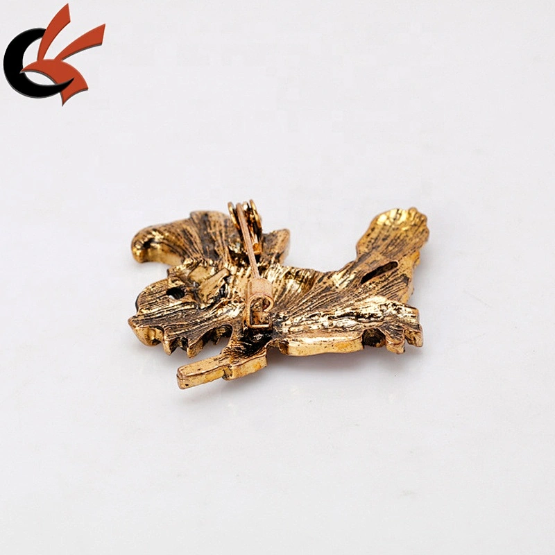 Factory customized Halloween party gift old gold plating red witch enamel brooch pin