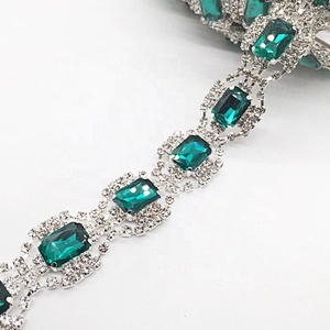 New peacock blue jewelry accassory decorative rhinestone trimming chain